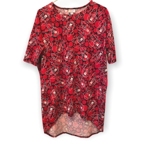 LULAROE Oversized Shirt / Top, Minnie Mouse, Disney, Size Small, Red Black White - Picture 1 of 6